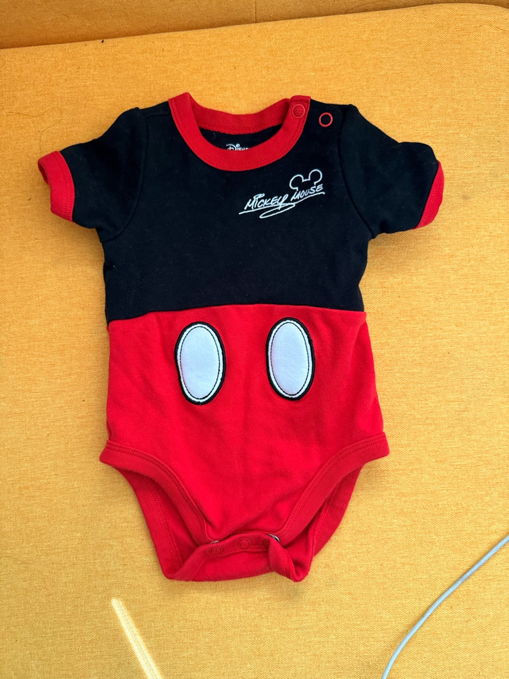 Disney Mickey Mouse Red and Black Infant Costume Bodysuit